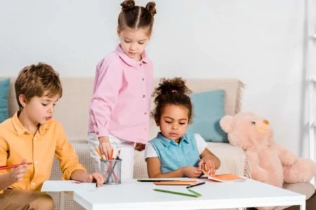 Children learning language together